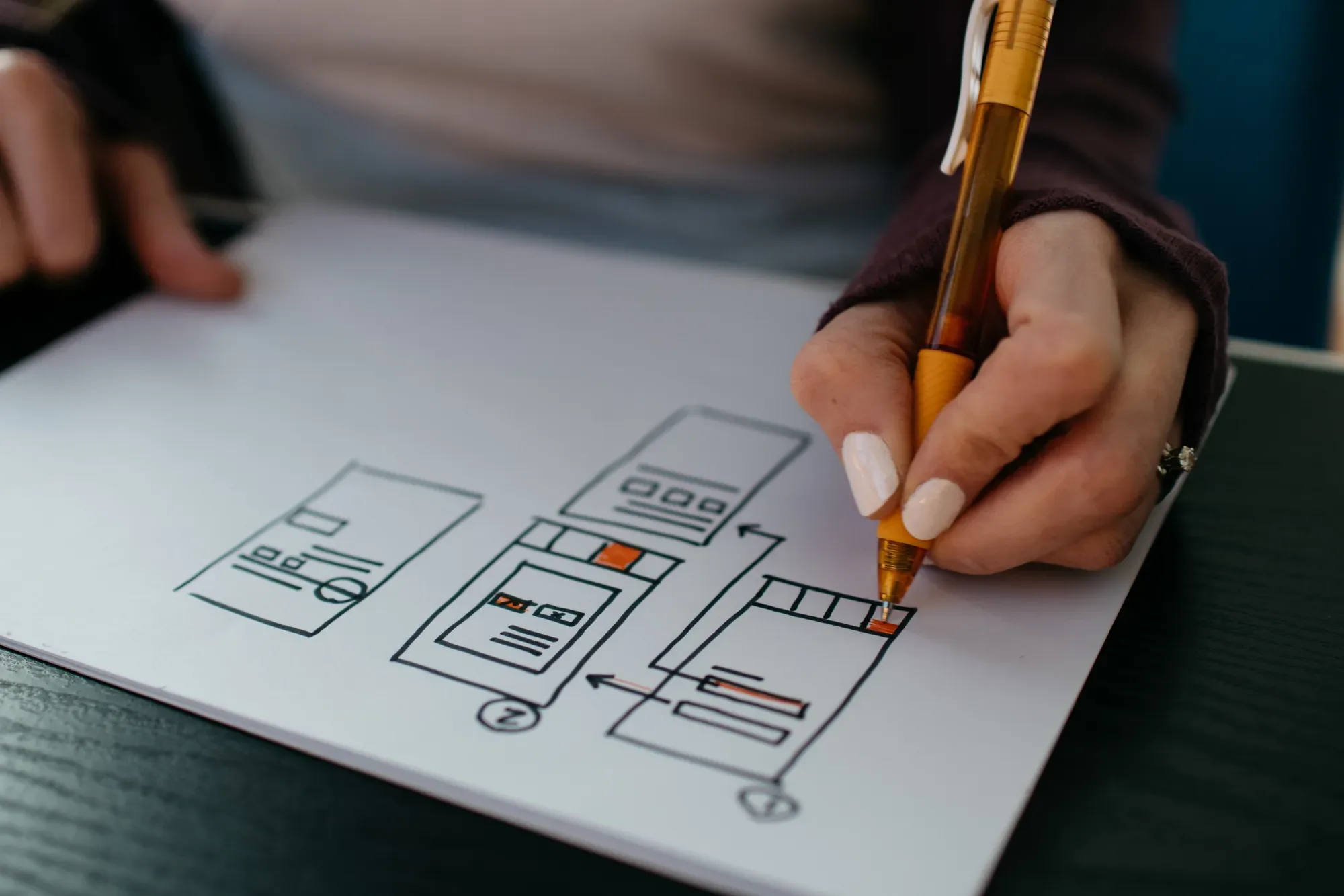 Planung mit Stift und Papier